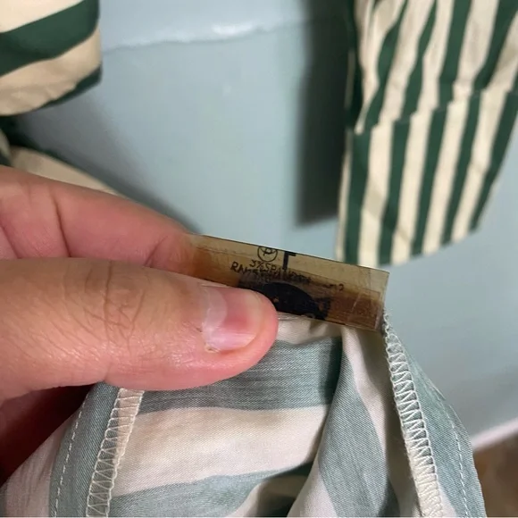 Simon Miller Loch Poplin Maxi Button Down Dress Striped Green Cut Out Large - Picture 6 of 15